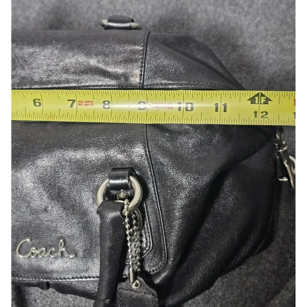 Coach Black Leather Ashley Satchel Purse